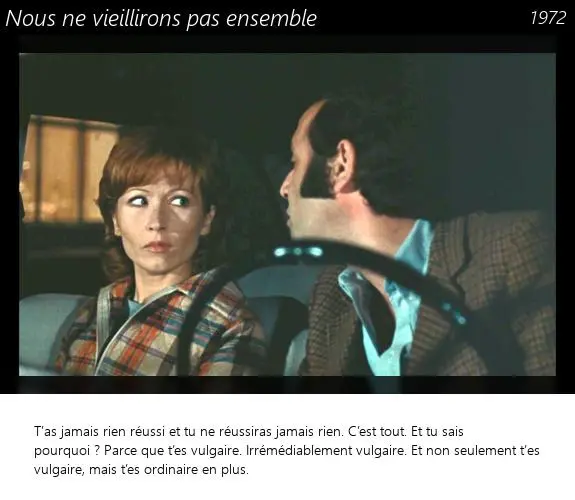 Vignette : Nous ne vieillirons pas ensemble